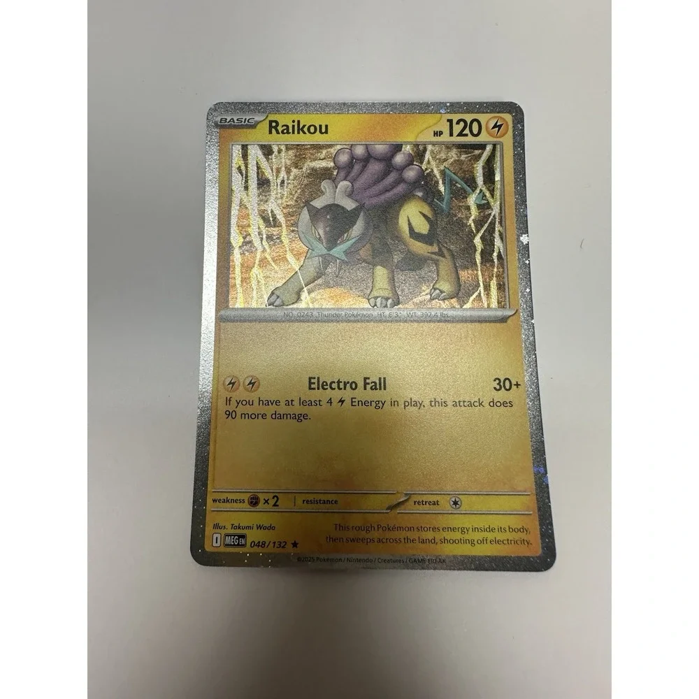 FART WHOLE SWIRL 🌀 Raikou 048/132 Mega Evolution Cosmos‎ Holo Promo Pokemon NM